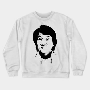 jackie chan pop art portrait Crewneck Sweatshirt